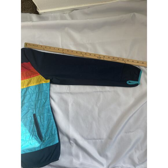 YO Colorado Retro Rainbow Stripe Hooded Jacket WM | Fleece Lined Softshell | NWT - Picture 11 of 11